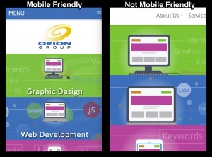 Mobile friendly website comparison