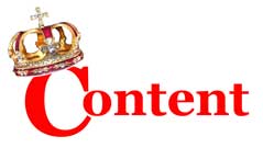 Crown on the word 'content'