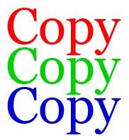 copy three times